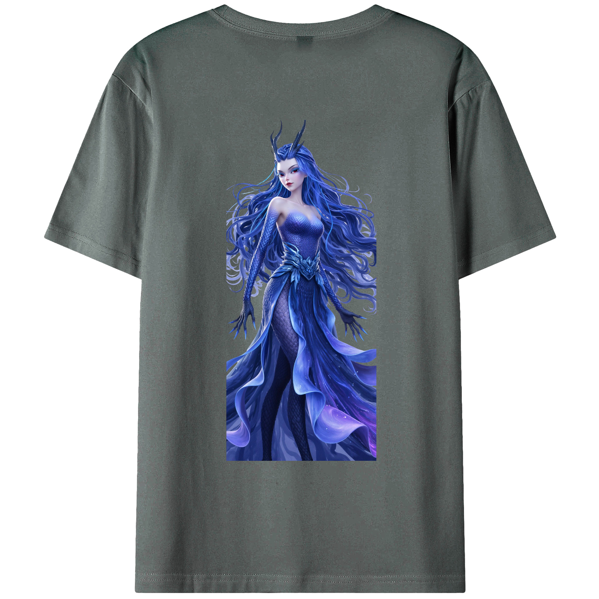（画像用） Ne Zha 2 ナタ 魔童の大暴れ 綿100％ メンズ半袖Tシャツ（バックプリント） 通気性